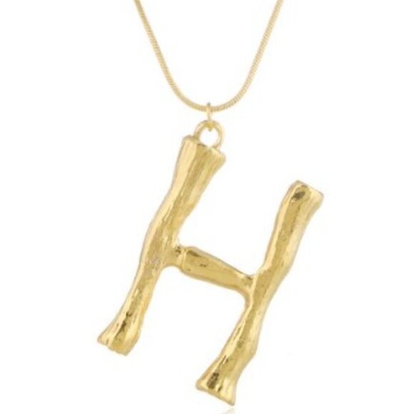 BOHO-CHIC INITIAL H NECKLACE 20 INCH - Picture 1 of 6